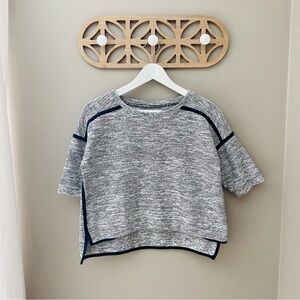Madewell Crop Half Sleeve Sweatshirt Sz XS